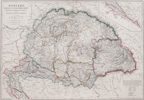 Hungary, Woiwody of Servia & Temes Banat, Transylvania, Croatia & Sclavonia, the Military Frontiers of Dalmatia 1860